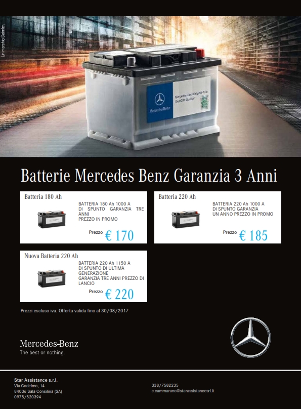 Batterie Mercedes Benz Garanzia 3 Anni